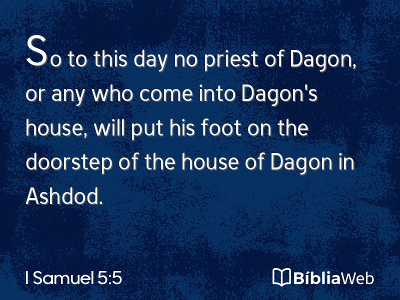 I Samuel 5:5 em imagem para compartilhar