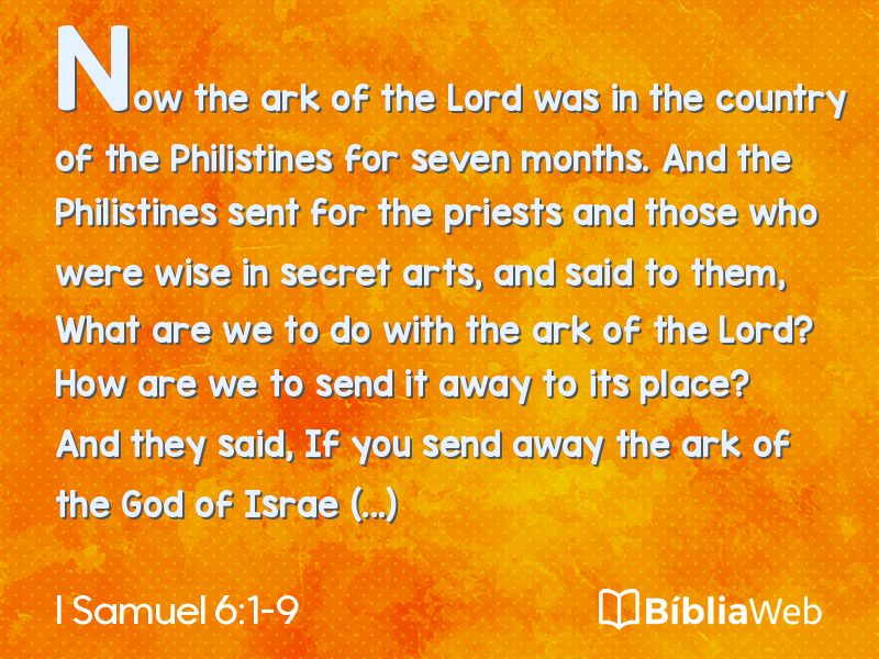 I Samuel 6:1-9 em imagem para compartilhar