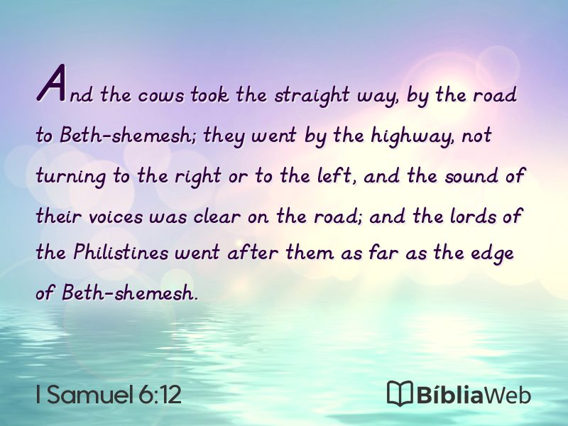 I Samuel 6:12 em imagem para compartilhar