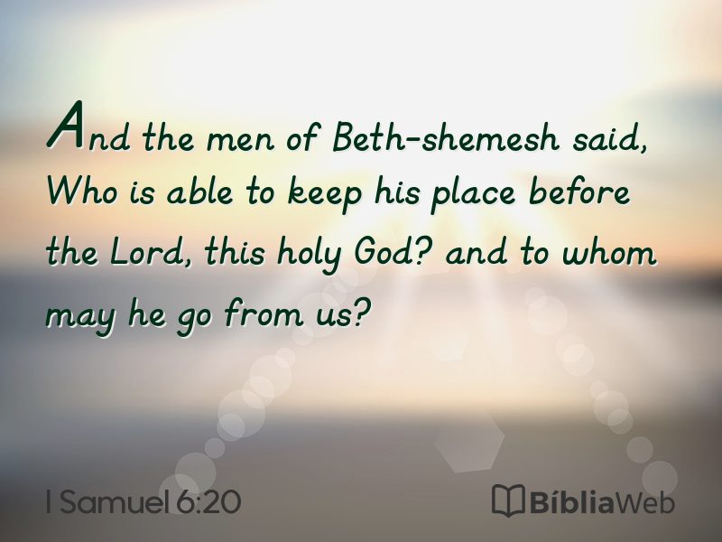 I Samuel 6:20 em imagem para compartilhar