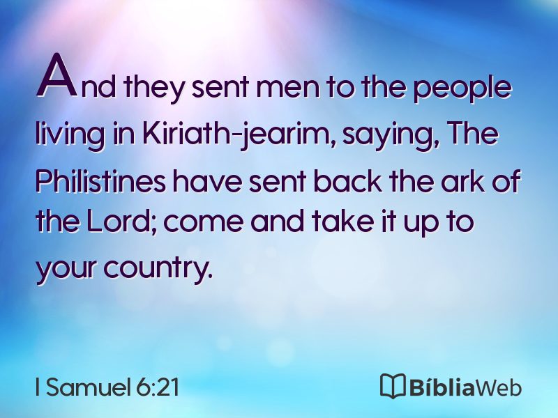 I Samuel 6:21 em imagem para compartilhar