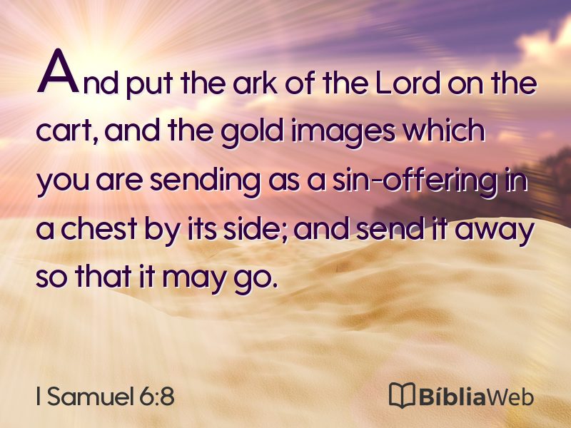 I Samuel 6:8 em imagem para compartilhar