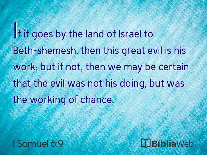 I Samuel 6:9 em imagem para compartilhar