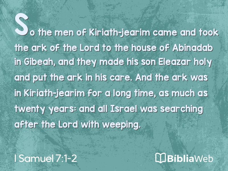 I Samuel 7:1-2 em imagem para compartilhar