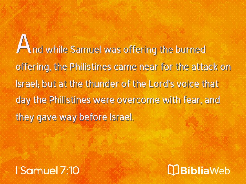 I Samuel 7:10 em imagem para compartilhar