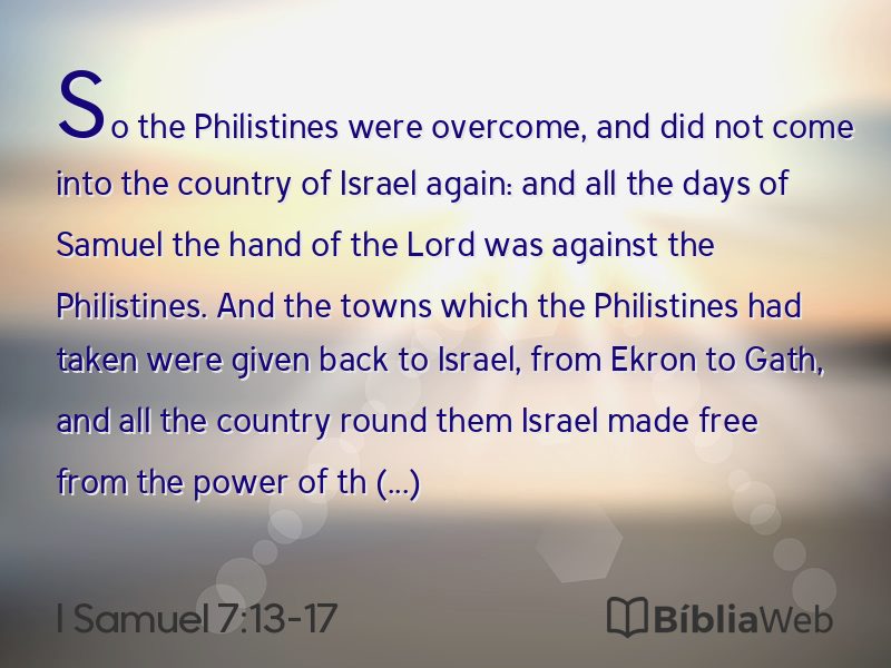 I Samuel 7:13-17 em imagem para compartilhar