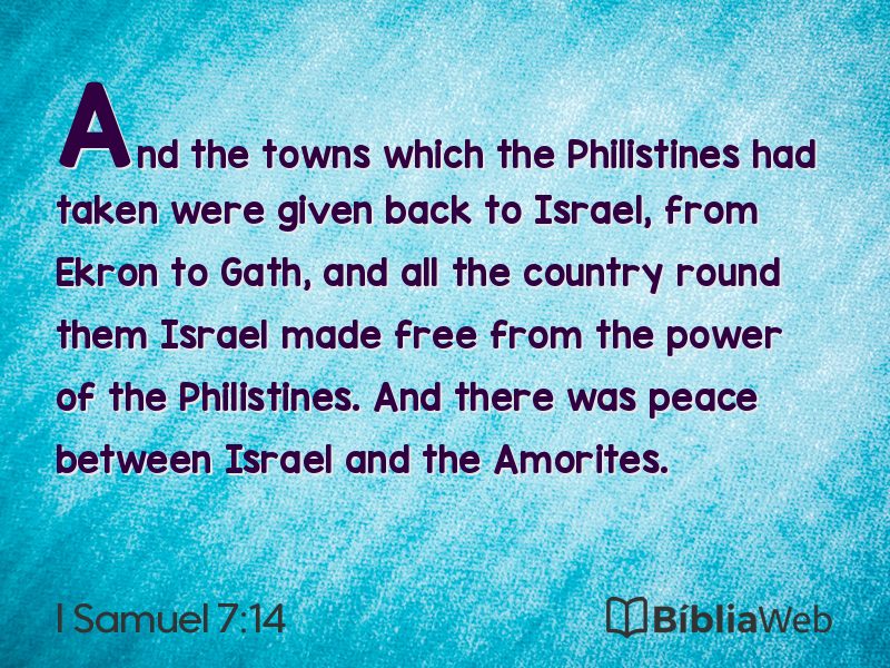 I Samuel 7:14 em imagem para compartilhar