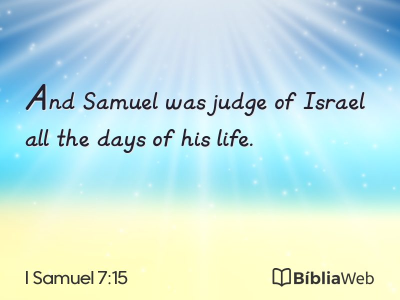 I Samuel 7:15 em imagem para compartilhar