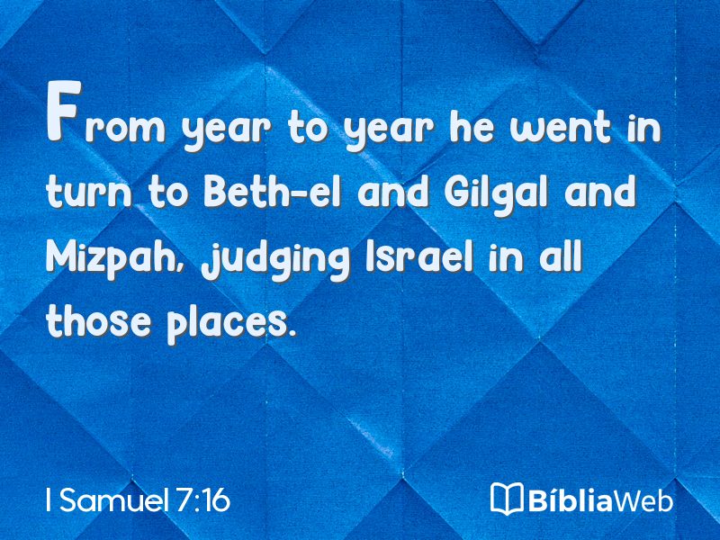 I Samuel 7:16 em imagem para compartilhar