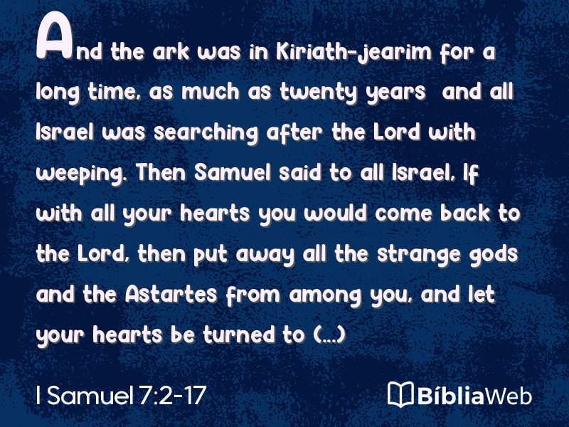 I Samuel 7:2-17 em imagem para compartilhar