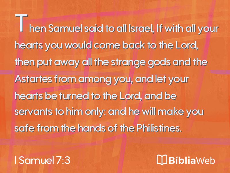 I Samuel 7:3 em imagem para compartilhar