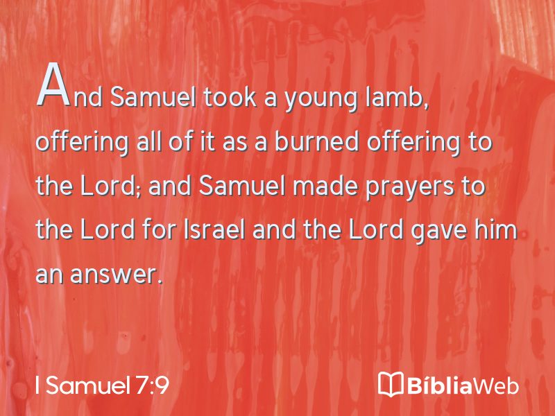 I Samuel 7:9 em imagem para compartilhar