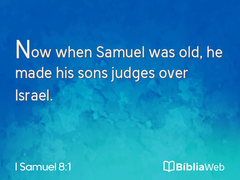 I Samuel 8:1 em imagem para compartilhar