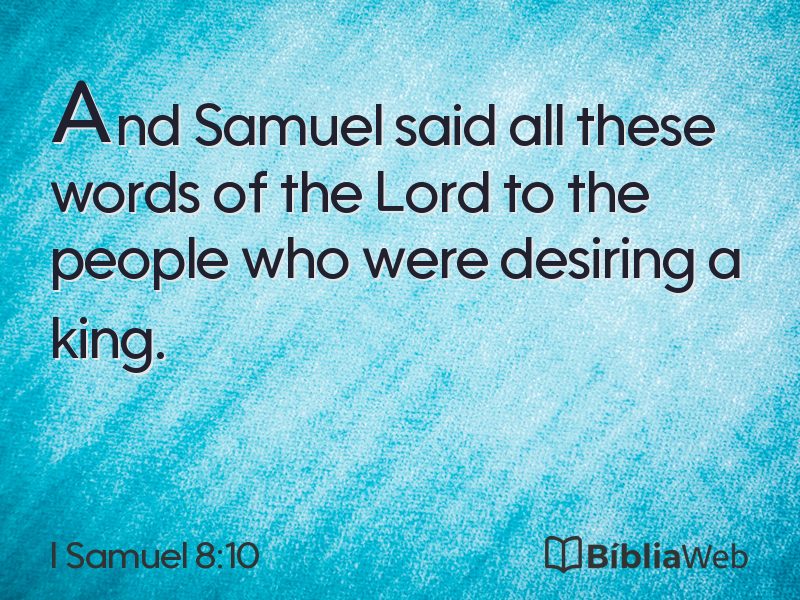 I Samuel 8:10 em imagem para compartilhar