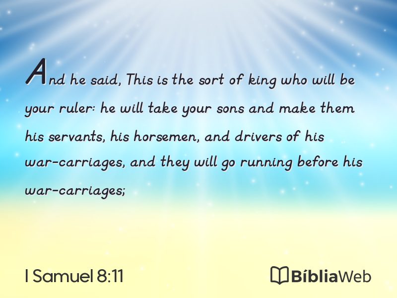 I Samuel 8:11 em imagem para compartilhar
