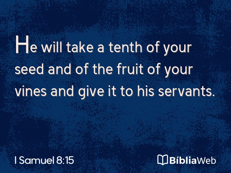 I Samuel 8:15 em imagem para compartilhar