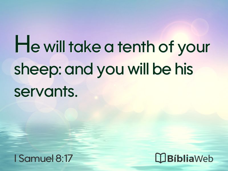 I Samuel 8:17 em imagem para compartilhar