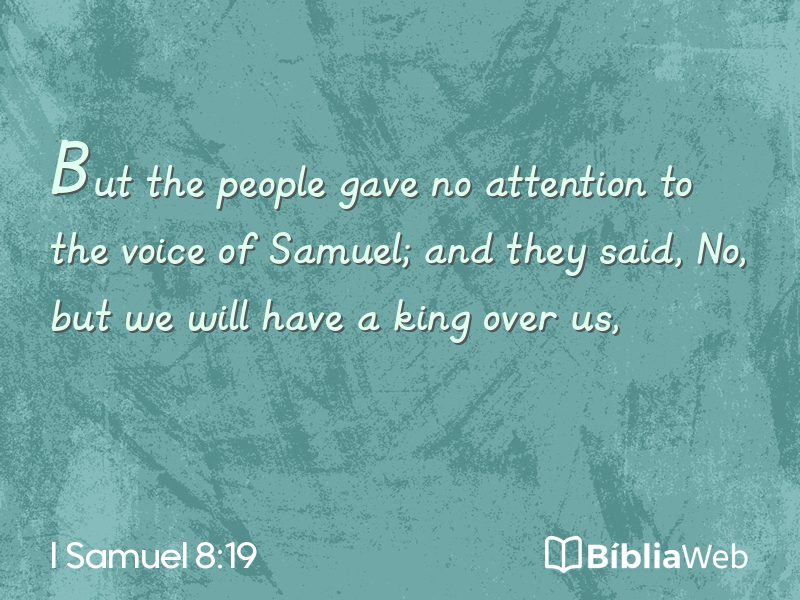 I Samuel 8:19 em imagem para compartilhar
