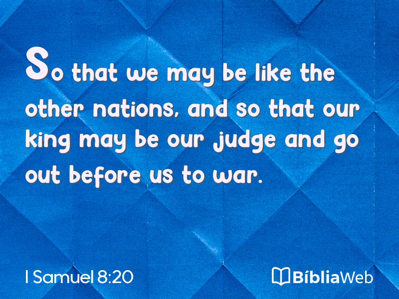 I Samuel 8:20 em imagem para compartilhar