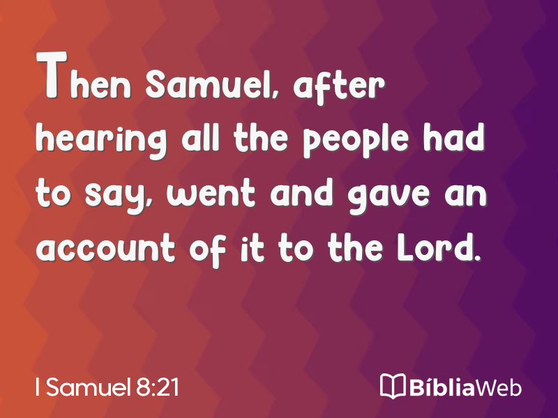 I Samuel 8:21 em imagem para compartilhar