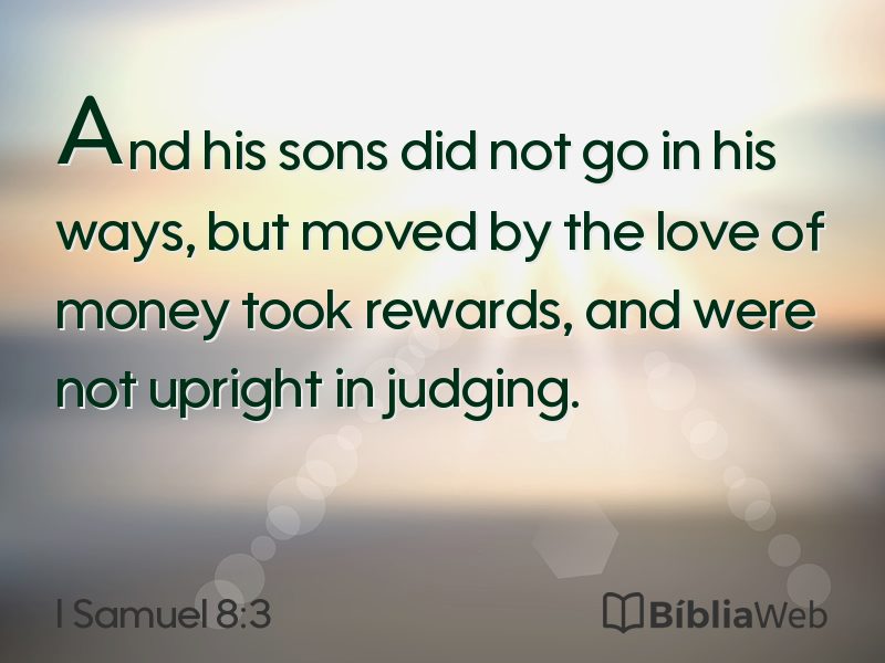 I Samuel 8:3 em imagem para compartilhar