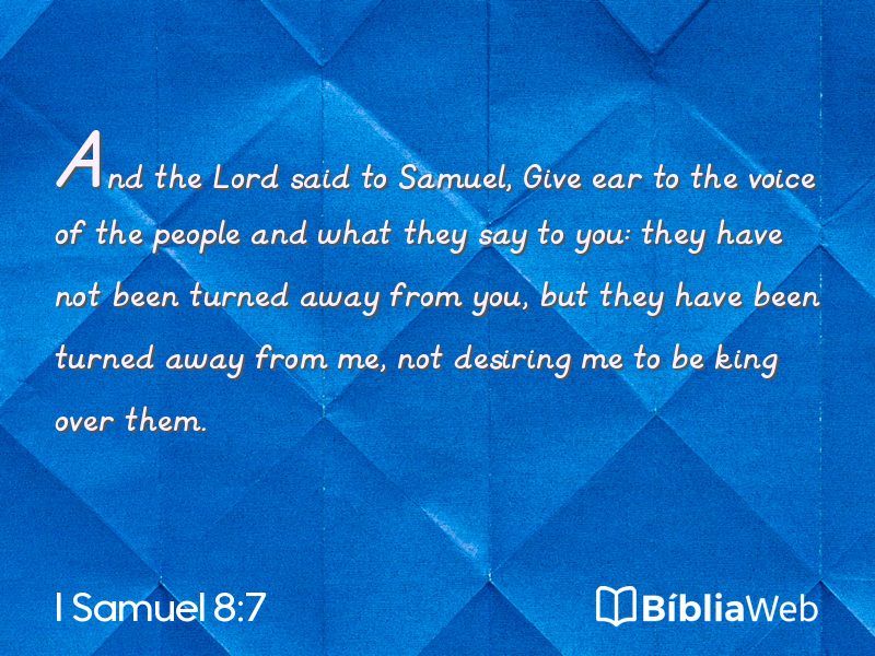 I Samuel 8:7 em imagem para compartilhar