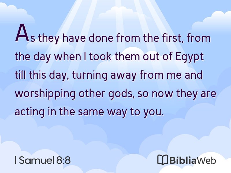I Samuel 8:8 em imagem para compartilhar