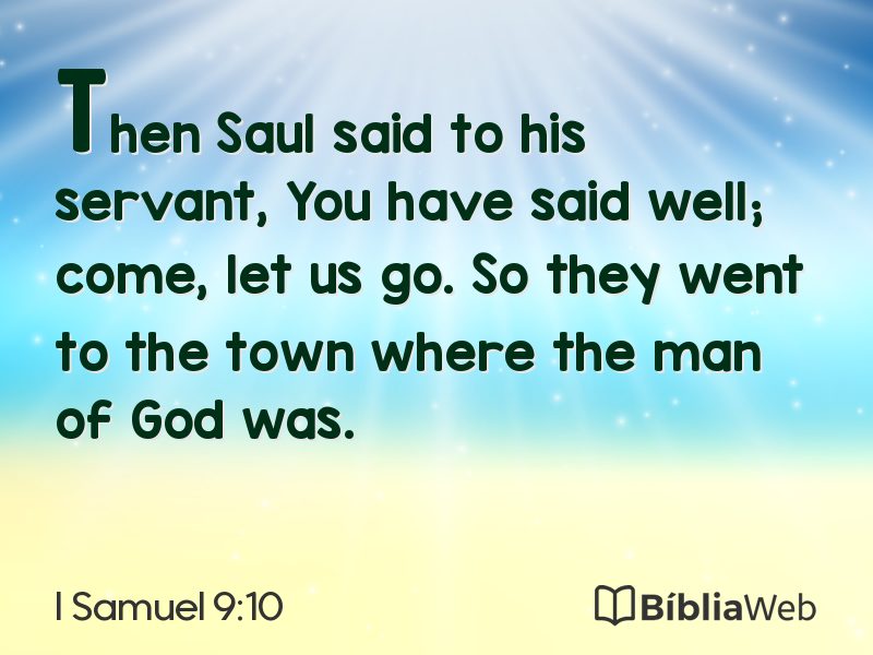 I Samuel 9:10 em imagem para compartilhar