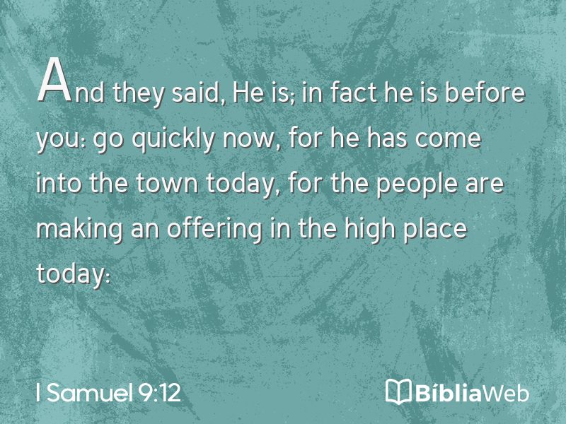 I Samuel 9:12 em imagem para compartilhar
