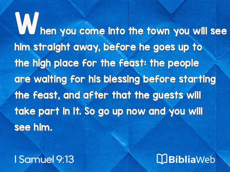 I Samuel 9:13 em imagem para compartilhar