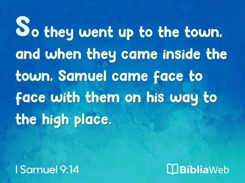 I Samuel 9:14 em imagem para compartilhar