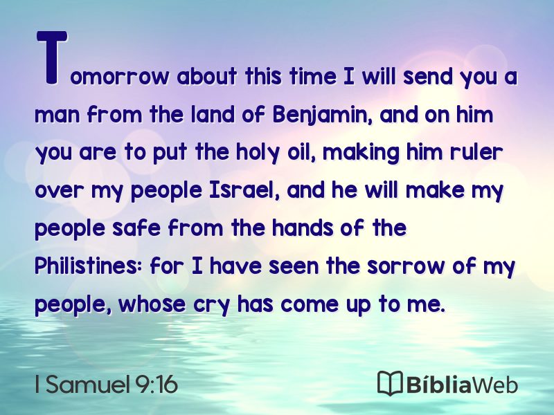 I Samuel 9:16 em imagem para compartilhar