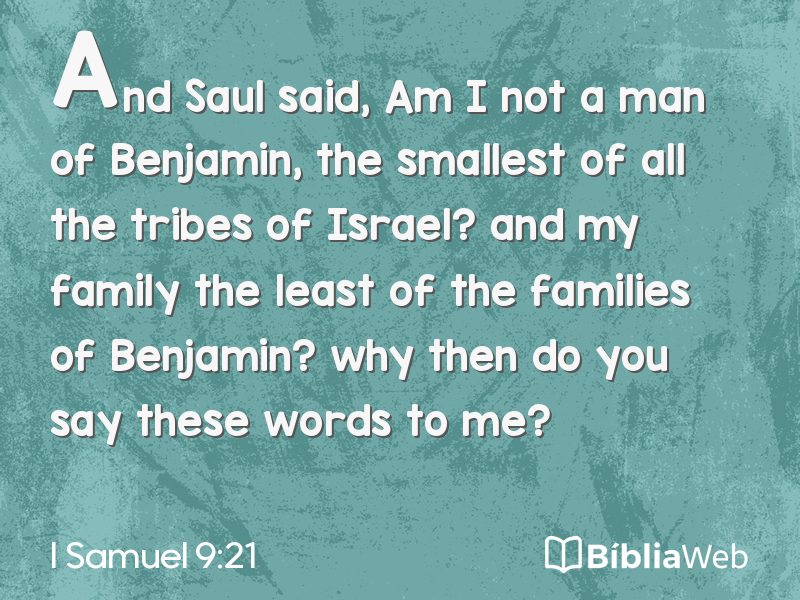 I Samuel 9:21 em imagem para compartilhar