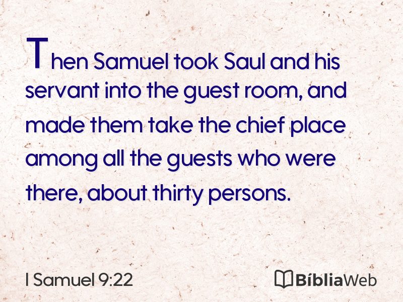 I Samuel 9:22 em imagem para compartilhar
