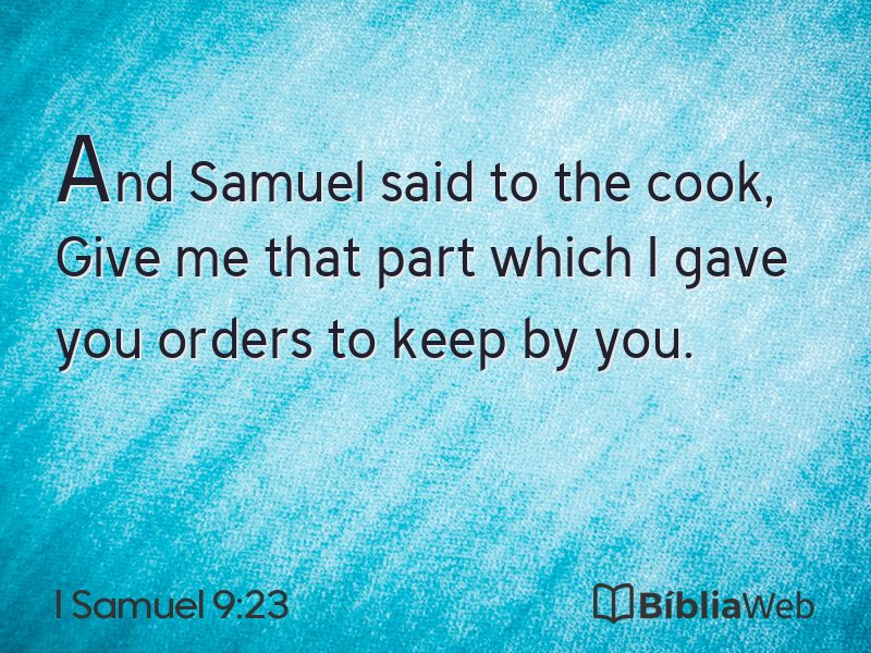 I Samuel 9:23 em imagem para compartilhar