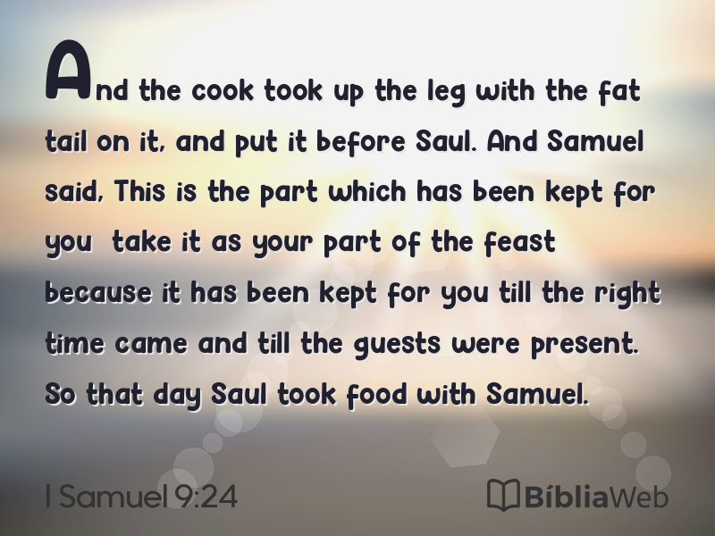 I Samuel 9:24 em imagem para compartilhar