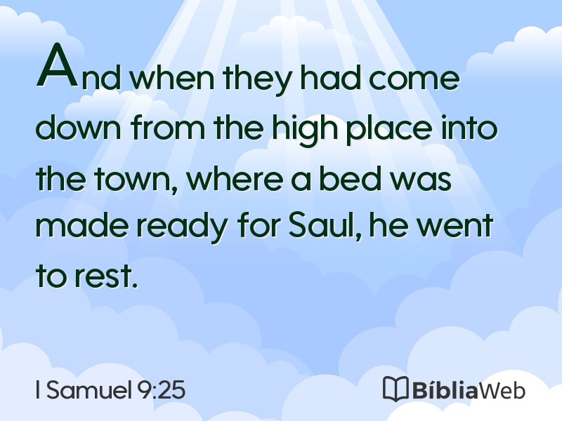 I Samuel 9:25 em imagem para compartilhar