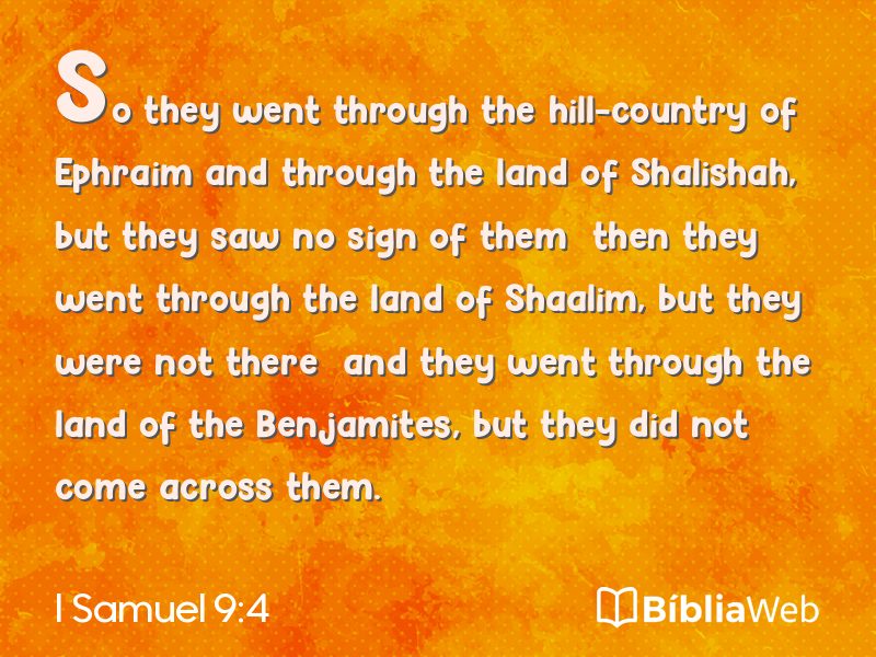I Samuel 9:4 em imagem para compartilhar