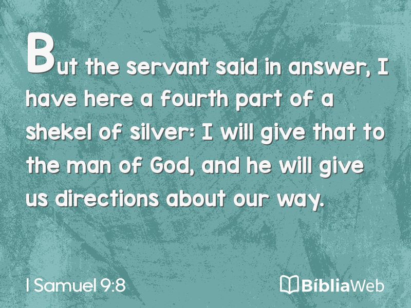I Samuel 9:8 em imagem para compartilhar