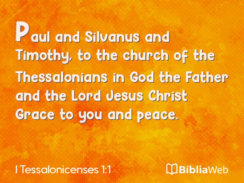 I Tessalonicenses 1:1 em imagem para compartilhar