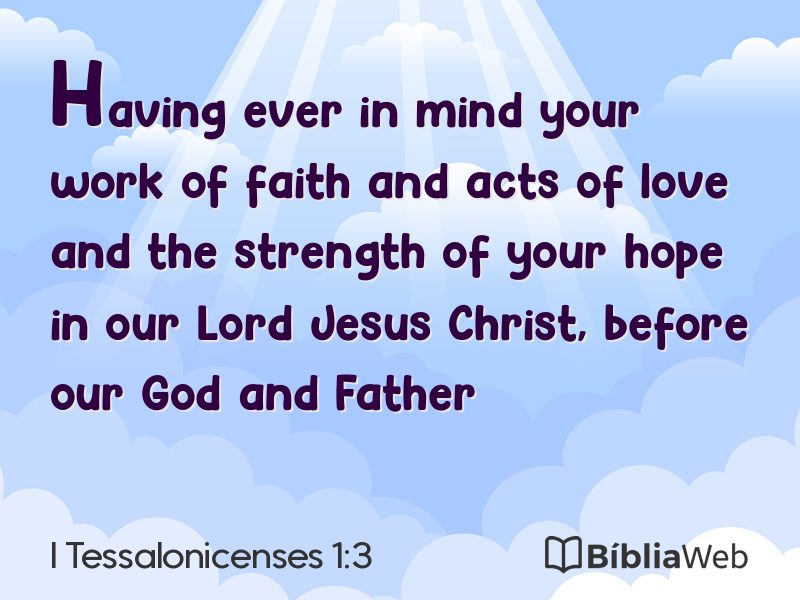I Tessalonicenses 1:3 em imagem para compartilhar