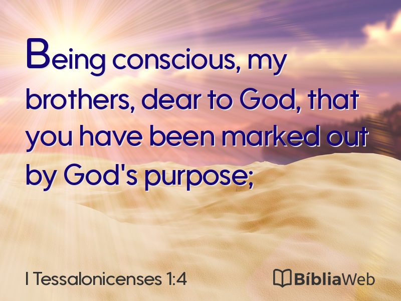 I Tessalonicenses 1:4 em imagem para compartilhar