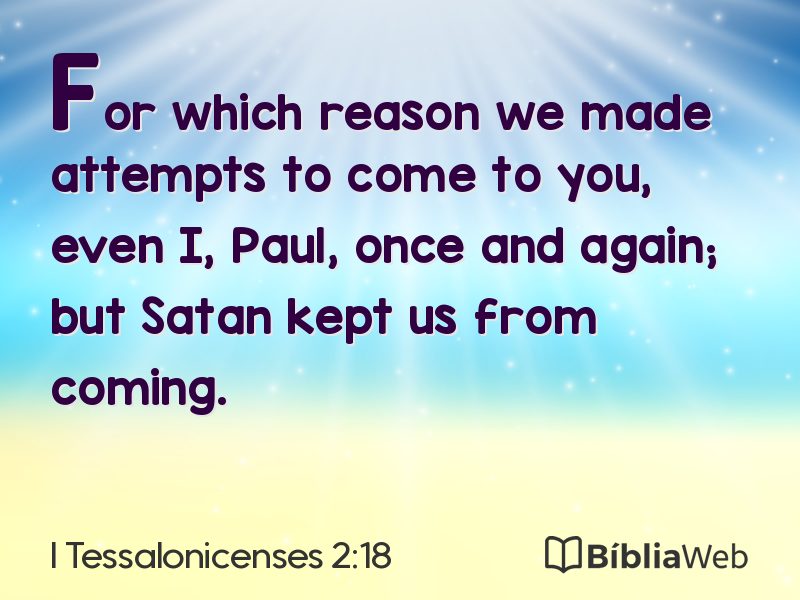 I Tessalonicenses 2:18 em imagem para compartilhar