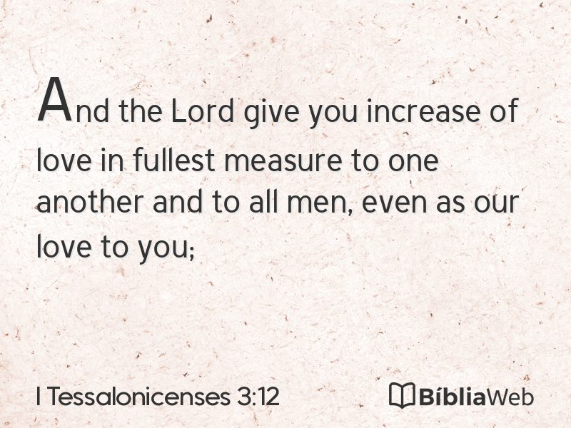 I Tessalonicenses 3:12 em imagem para compartilhar