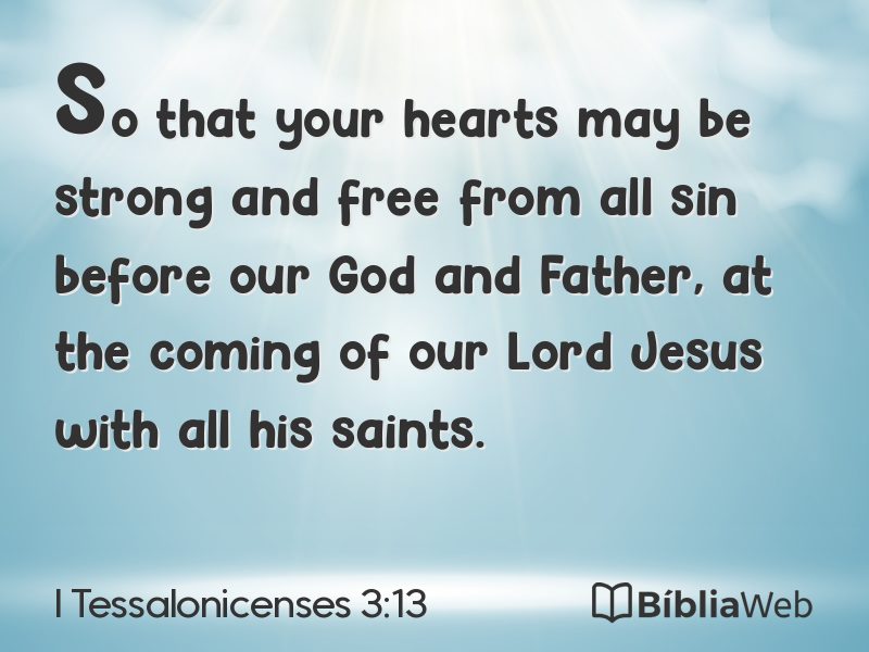 I Tessalonicenses 3:13 em imagem para compartilhar