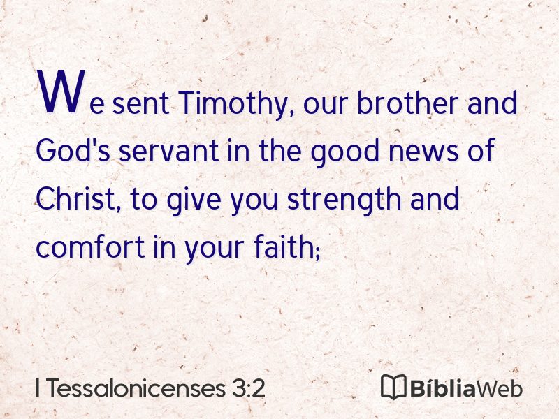 I Tessalonicenses 3:2 em imagem para compartilhar