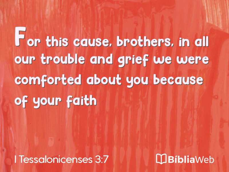 I Tessalonicenses 3:7 em imagem para compartilhar