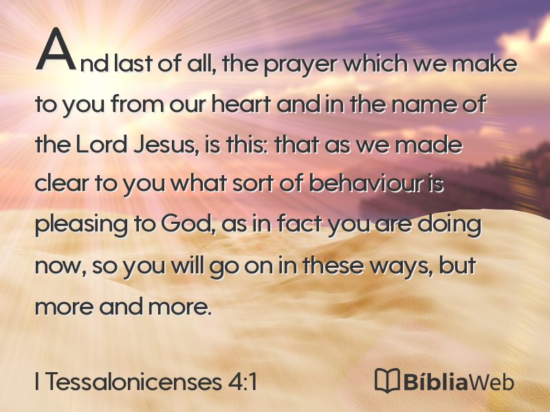 I Tessalonicenses 4:1 em imagem para compartilhar