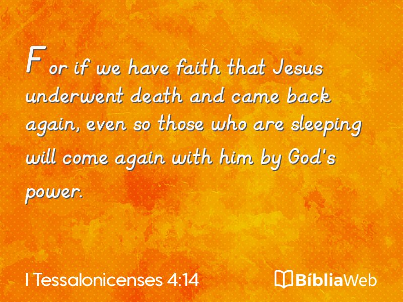 I Tessalonicenses 4:14 em imagem para compartilhar