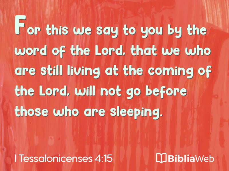 I Tessalonicenses 4:15 em imagem para compartilhar